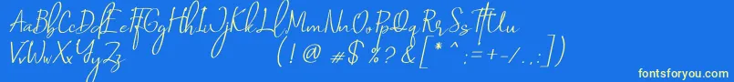 Saint Petersburg   Italic Font – Yellow Fonts on Blue Background