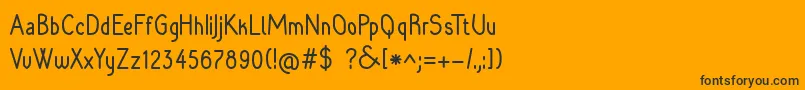 Raradolorbold Font – Black Fonts on Orange Background