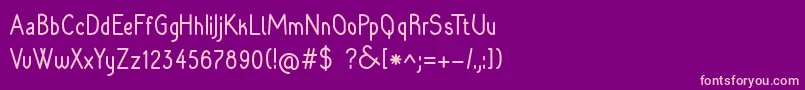 Raradolorbold Font – Pink Fonts on Purple Background