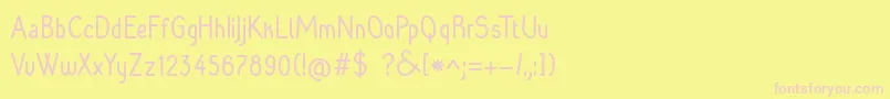 Raradolorbold Font – Pink Fonts on Yellow Background