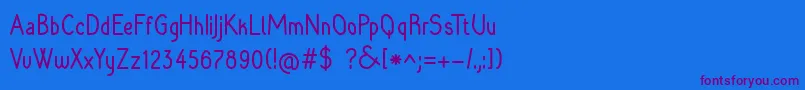 Raradolorbold Font – Purple Fonts on Blue Background