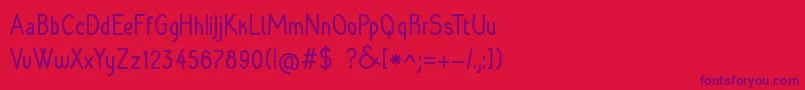 Raradolorbold Font – Purple Fonts on Red Background