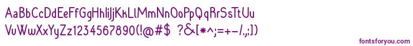 Шрифт Raradolorbold – фиолетовые шрифты на белом фоне