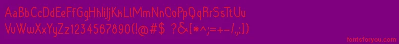 Raradolorbold Font – Red Fonts on Purple Background