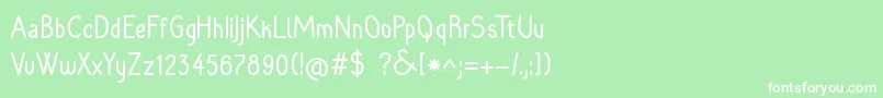 Raradolorbold Font – White Fonts on Green Background