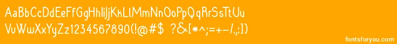 Raradolorbold Font – White Fonts on Orange Background