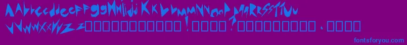 フォントSaintValentin 1 3 Mac – 紫色の背景に青い文字