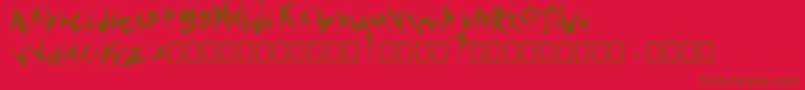SaintValentin 1 3 Mac Font – Brown Fonts on Red Background