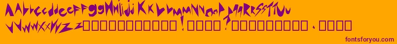 SaintValentin 1 3 Mac Font – Purple Fonts on Orange Background