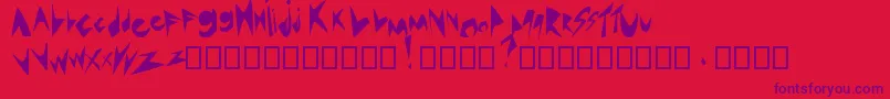 SaintValentin 1 3 Mac Font – Purple Fonts on Red Background
