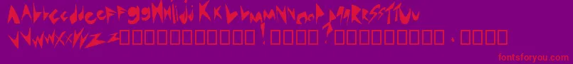 Weitere Informationen zur SaintValentin 1 3 Mac-Schriftart SaintValentin 1 3 Mac-Schriftart – Rote Schriften auf violettem Hintergrund