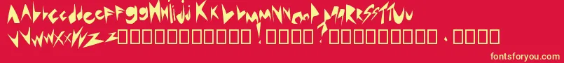 SaintValentin 1 3 Mac Font – Yellow Fonts on Red Background