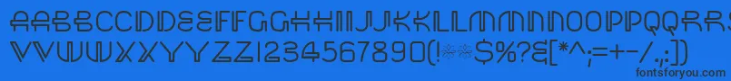 Шрифт Saisa – чёрные шрифты на синем фоне