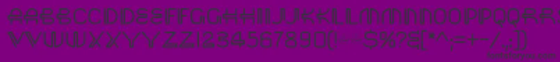 フォントSaisa – 紫の背景に黒い文字