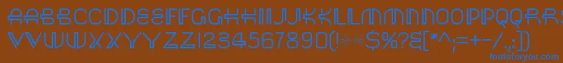Saisa Font – Blue Fonts on Brown Background