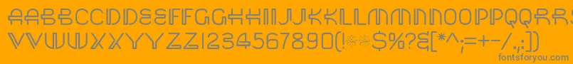 フォントSaisa – オレンジの背景に灰色の文字