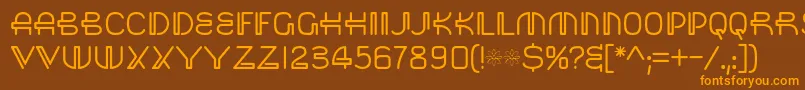 Saisa Font – Orange Fonts on Brown Background