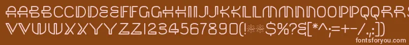 Saisa Font – Pink Fonts on Brown Background