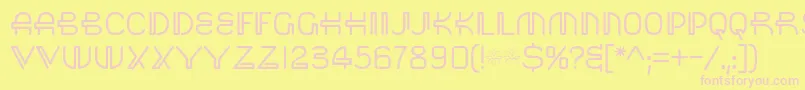 Saisa Font – Pink Fonts on Yellow Background