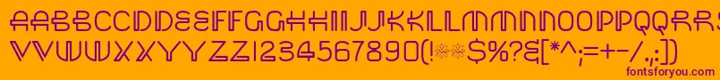 Saisa Font – Purple Fonts on Orange Background