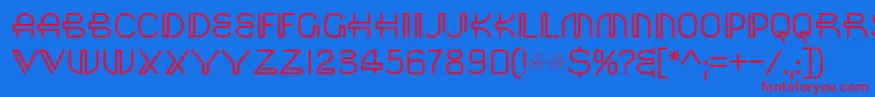 Saiba mais sobre a fonte Saisa Fonte Saisa – fontes vermelhas em um fundo azul