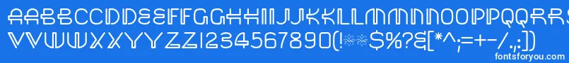 Saisa Font – White Fonts on Blue Background