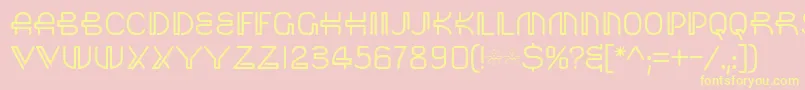 Saisa Font – Yellow Fonts on Pink Background