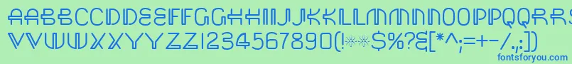 Шрифт Saisa – синие шрифты на зелёном фоне