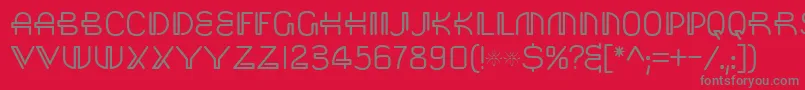 Czcionka Saisa – szare czcionki na czerwonym tle