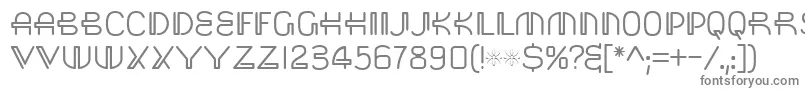 フォントSaisa – 白い背景に灰色の文字