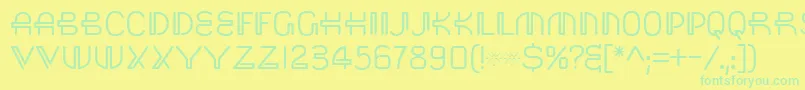 Saisa-Schriftart – Grüne Schriften auf gelbem Hintergrund