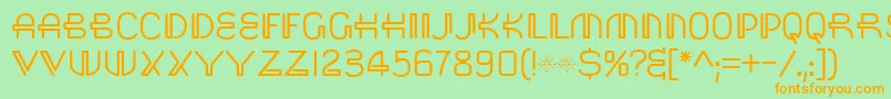 Saisa Font – Orange Fonts on Green Background