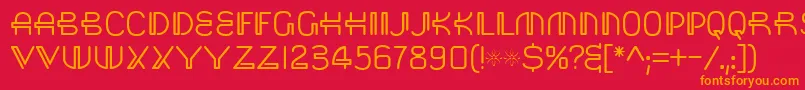 Saisa Font – Orange Fonts on Red Background