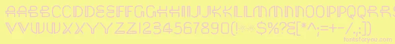 Saisa Font – Pink Fonts on Yellow Background