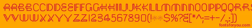 Saisa Font – Red Fonts on Orange Background