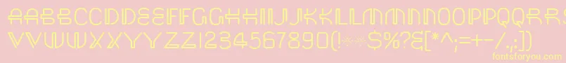 Saisa Font – Yellow Fonts on Pink Background