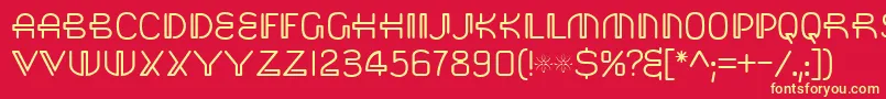 Saisa Font – Yellow Fonts on Red Background