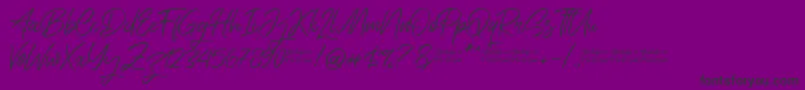 Czcionka saitama – czarne czcionki na fioletowym tle