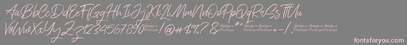 saitama Font – Pink Fonts on Gray Background