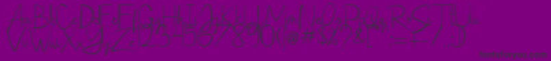 Saithik Handwritten Font – Black Fonts on Purple Background