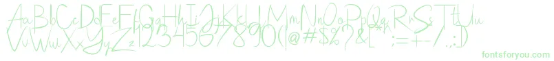 Saithik Handwritten Font – Green Fonts on White Background