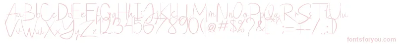 Saithik Handwritten Font – Pink Fonts on White Background