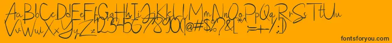 saithik Font – Black Fonts on Orange Background