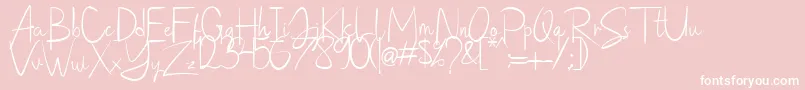 saithik Font – White Fonts on Pink Background