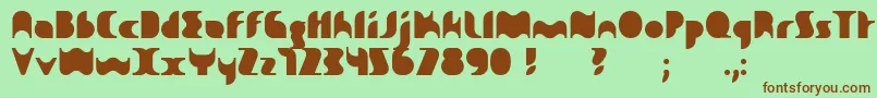 Sakiane Font – Brown Fonts on Green Background