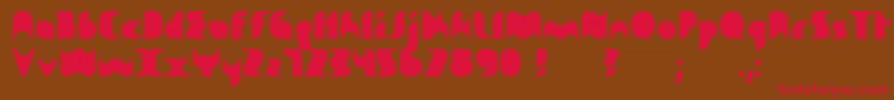 Sakiane Font – Red Fonts on Brown Background