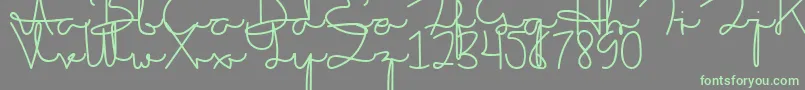 Sakila Script DEMO Font – Green Fonts on Gray Background
