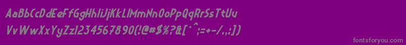Czcionka CrystalDecoItalic – szare czcionki na fioletowym tle