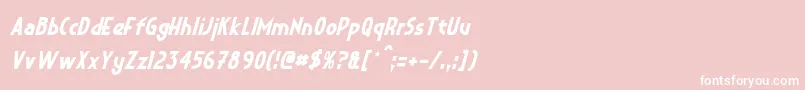 CrystalDecoItalic Font – White Fonts on Pink Background