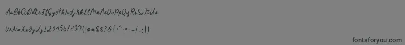 Sakira Script Font – Black Fonts on Gray Background